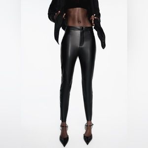 Zara Faux Leather Leggings- New